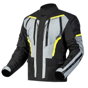 Motorjas Ozone Tour III zwart-grijs-fluogeel