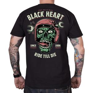 Heren Zwart Hart Ride Till Die T-shirt uitverkoop