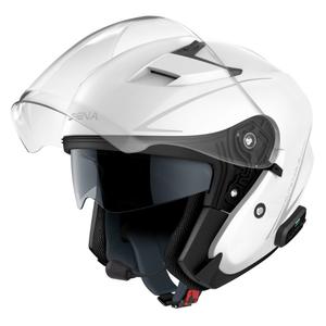 Open motorhelm SENA Outstar S glanzend wit