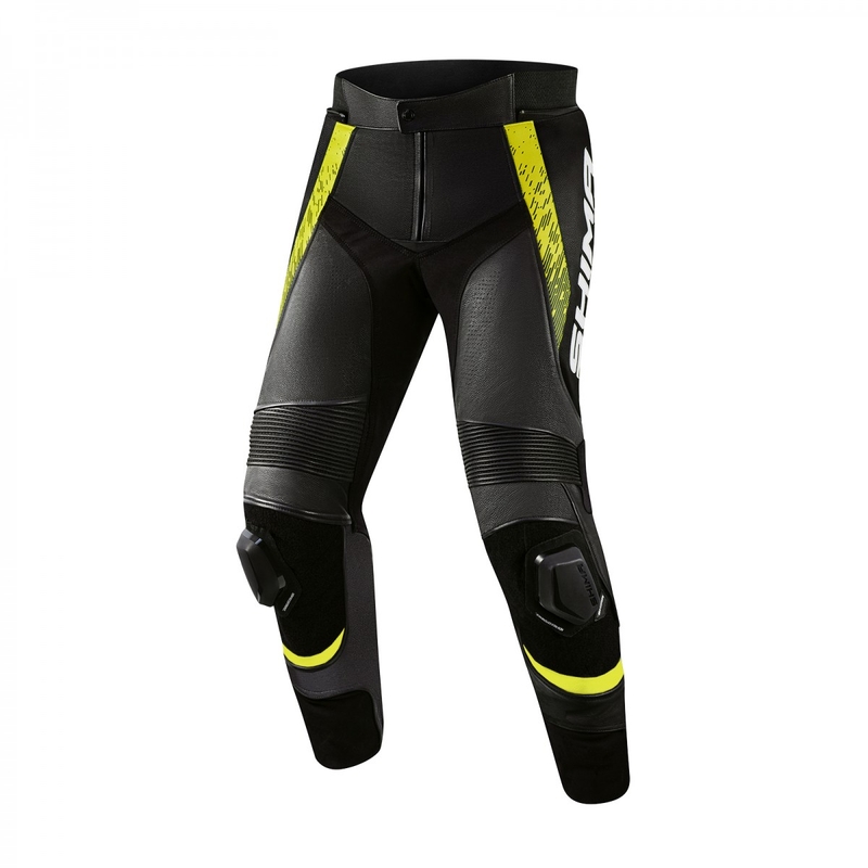 Shima STR 2.0 motorbroek zwart-fluo geel