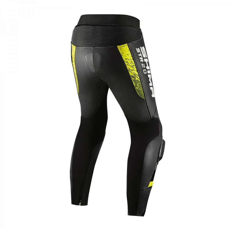 Shima STR 2.0 motorbroek zwart-fluo geel