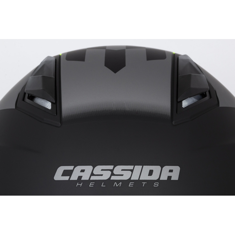 Cassida Jet Tech Roxor open motorhelm zwart-grijs-fluogeel mat uitverkoop