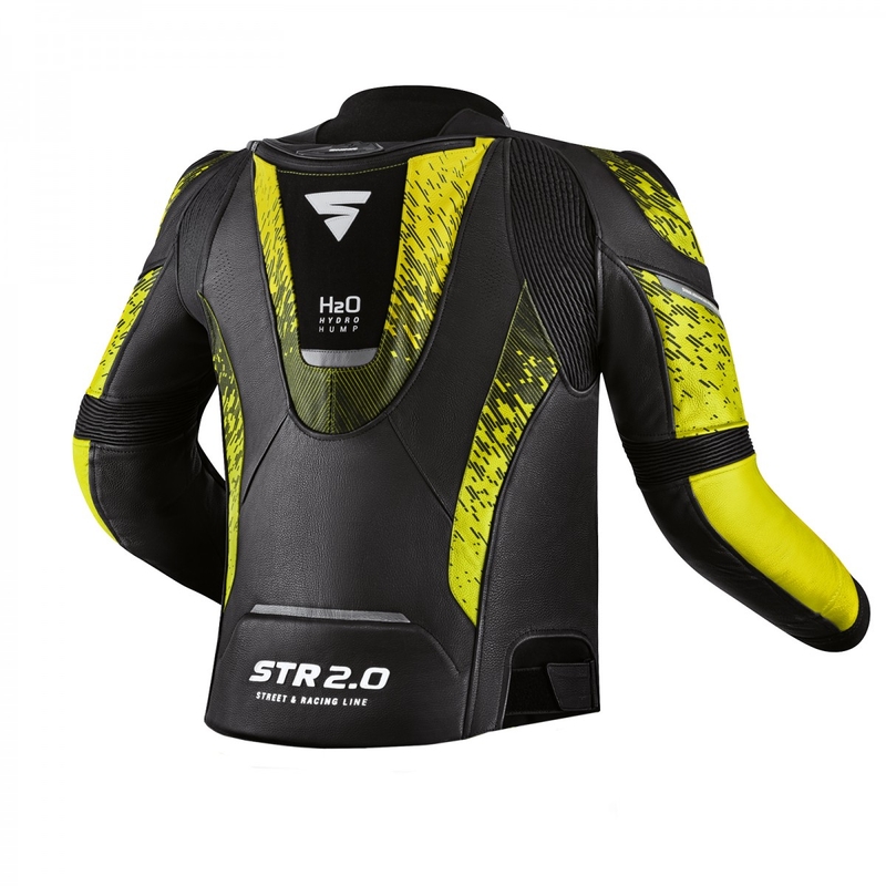 Motorjas Shima STR 2.0 zwart-fluogeel