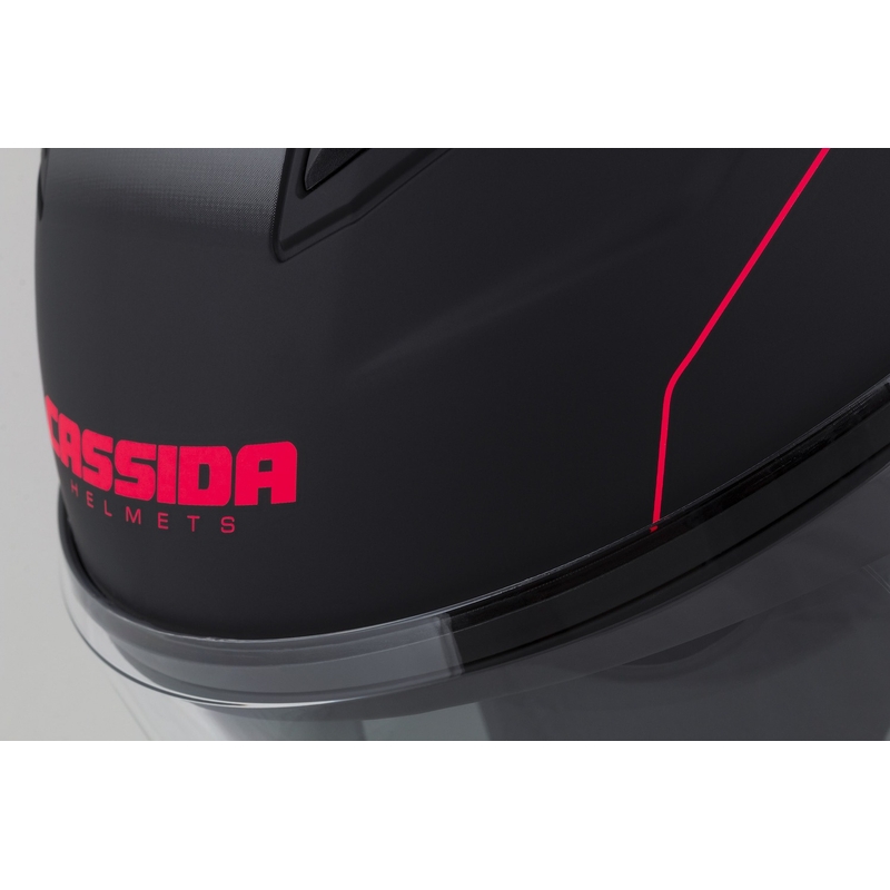 Cassida Jet Tech Roxor open motorhelm zwart-grijs-fluor rood mat