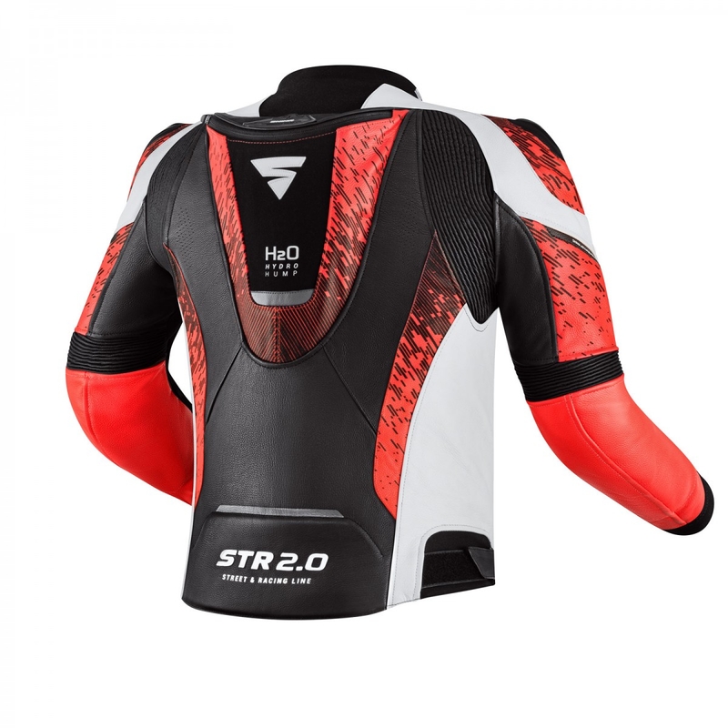 Shima STR 2.0 zwart-wit-fluorode motorjas