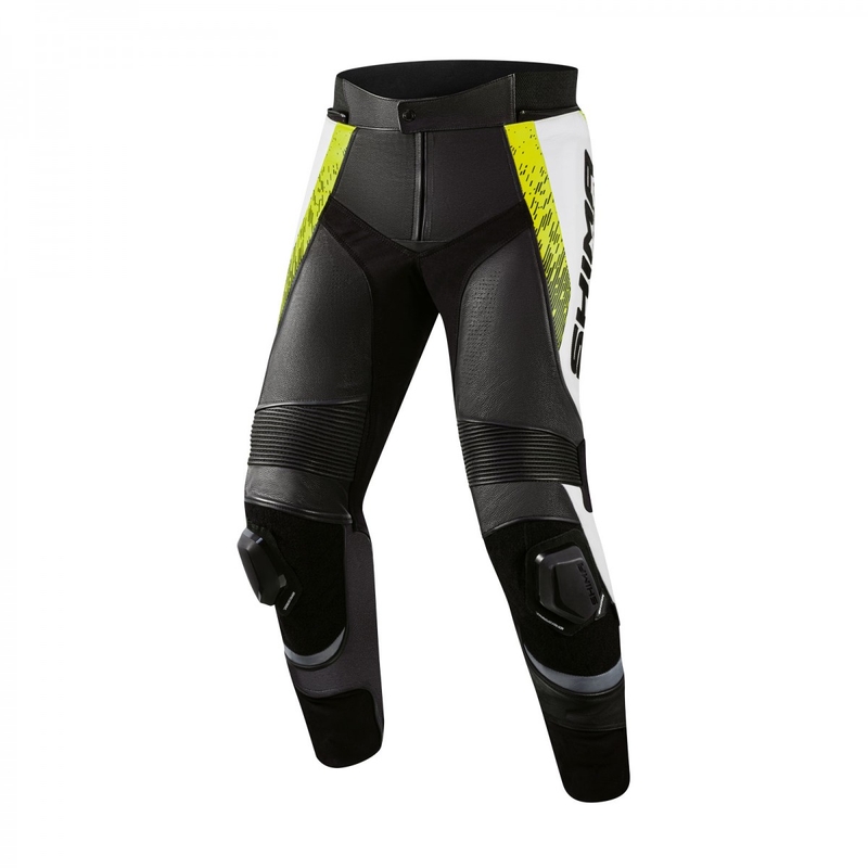 Shima STR 2.0 zwart-wit-fluo gele motorbroek