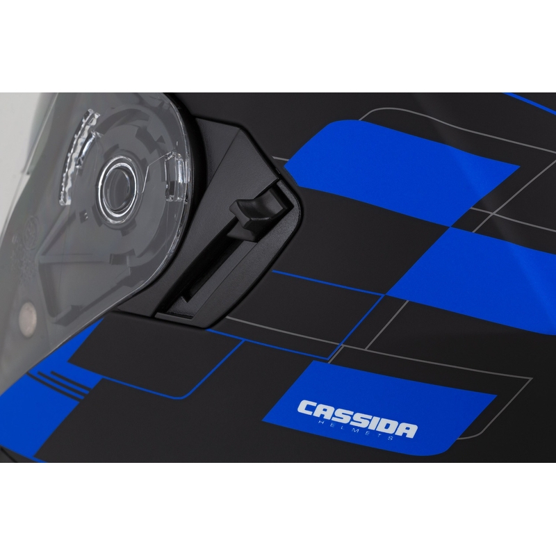 Cassida Jet Tech Roxor zwart-grijs-blauw mat open motorhelm