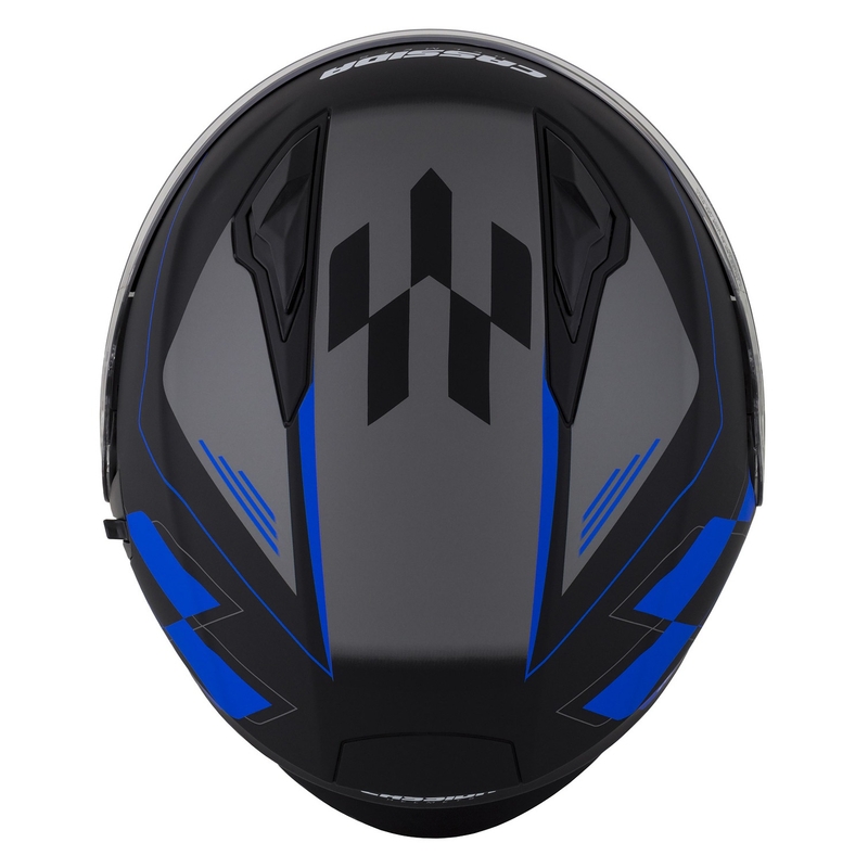Cassida Jet Tech Roxor zwart-grijs-blauw mat open motorhelm
