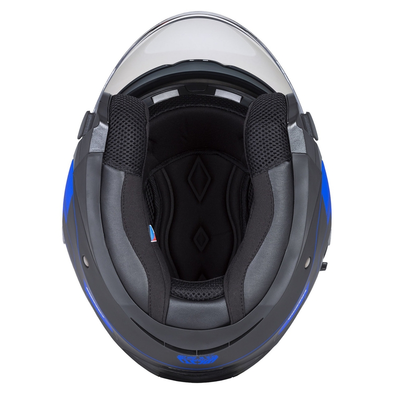 Cassida Jet Tech Roxor zwart-grijs-blauw mat open motorhelm