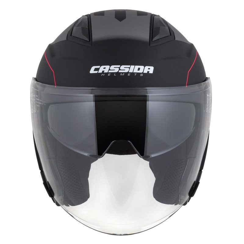 Cassida Jet Tech Roxor Zwart-Rood-Grijs Open Motorhelm