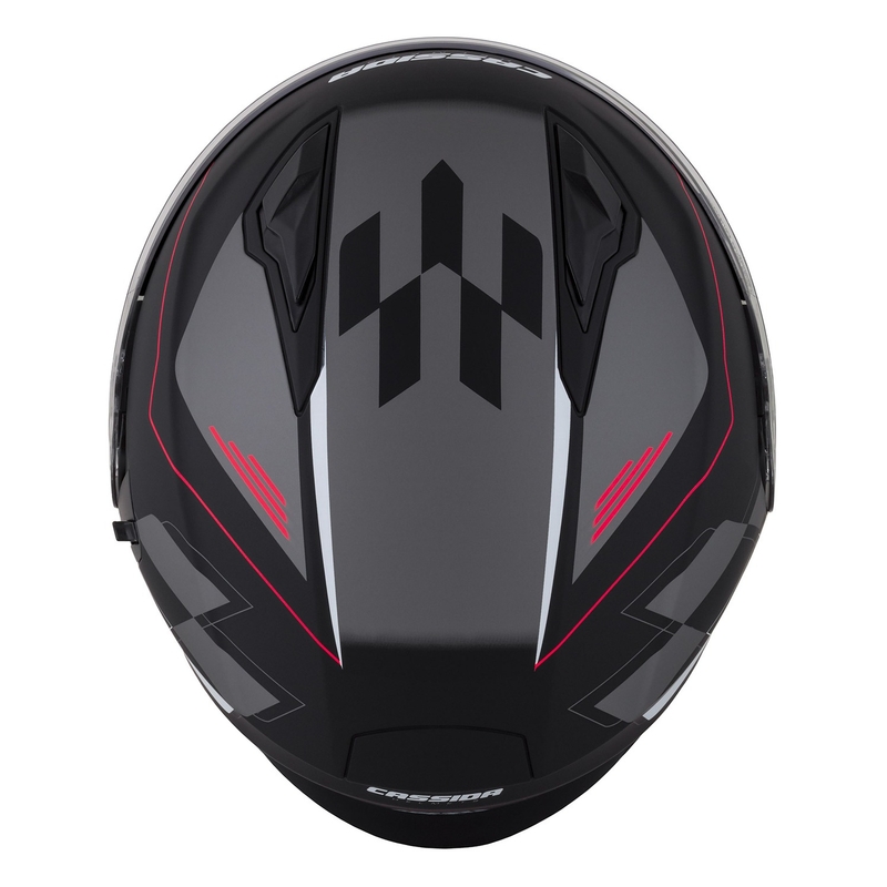Cassida Jet Tech Roxor Zwart-Rood-Grijs Open Motorhelm