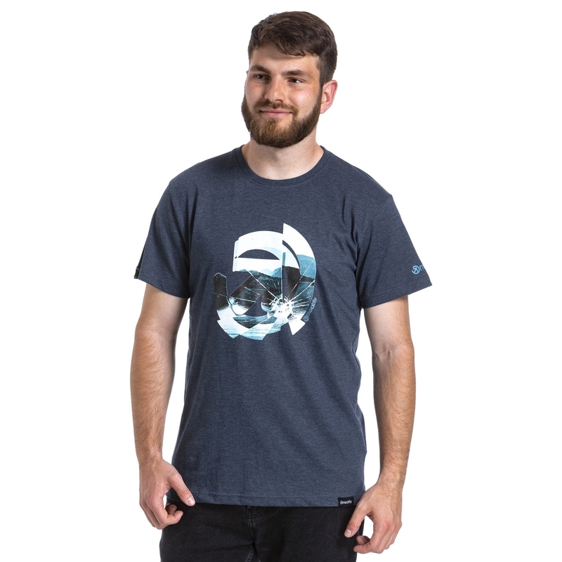 T-shirt Meatfly Glazy donkerblauw uitverkoop