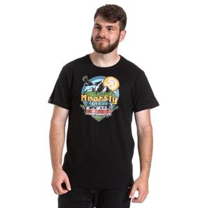 T-shirt Meatfly Mounty zwart uitverkoop