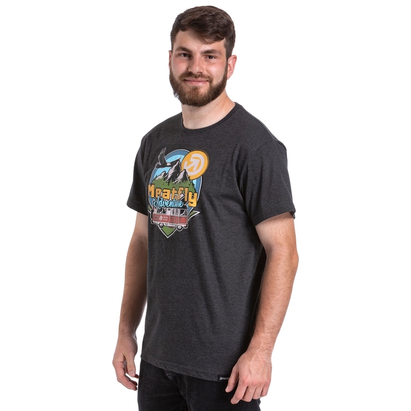 T-shirt Meatfly Mounty grijs uitverkoop