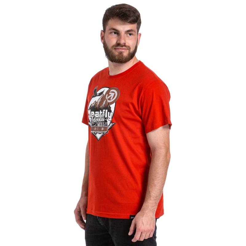 T-shirt Meatfly Mounty rood uitverkoop