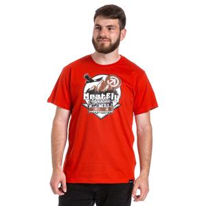 T-shirt Meatfly Mounty rood uitverkoop