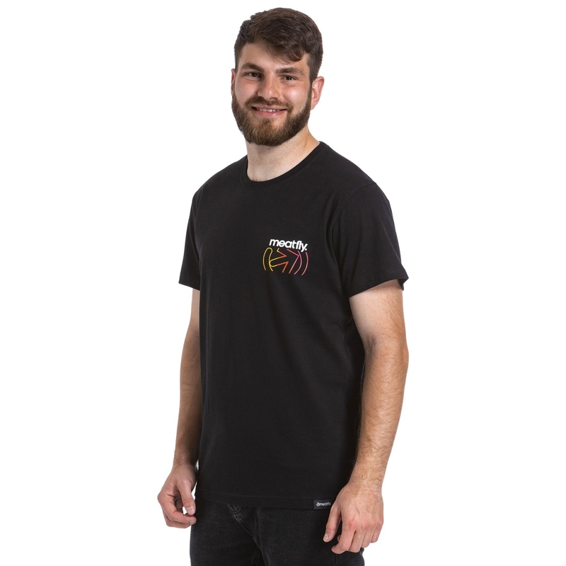 T-shirt Meatfly Marmi zwart uitverkoop