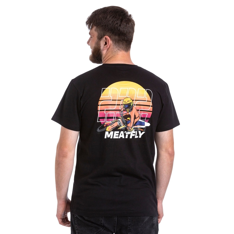 T-shirt Meatfly Marmi zwart uitverkoop