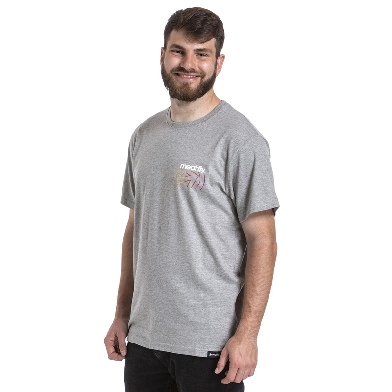T-shirt Meatfly Marmi grijs uitverkoop