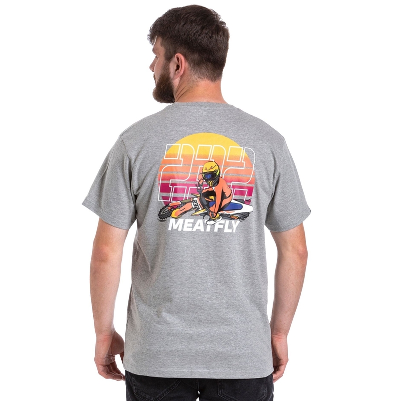 T-shirt Meatfly Marmi grijs uitverkoop