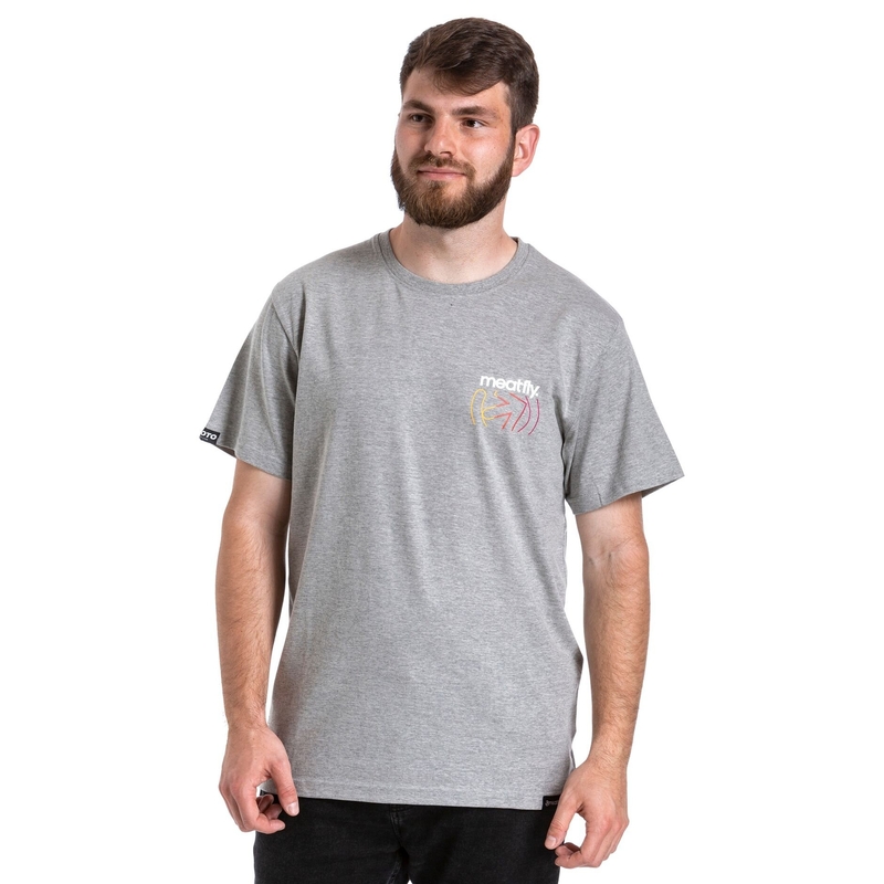 T-shirt Meatfly Marmi grijs uitverkoop