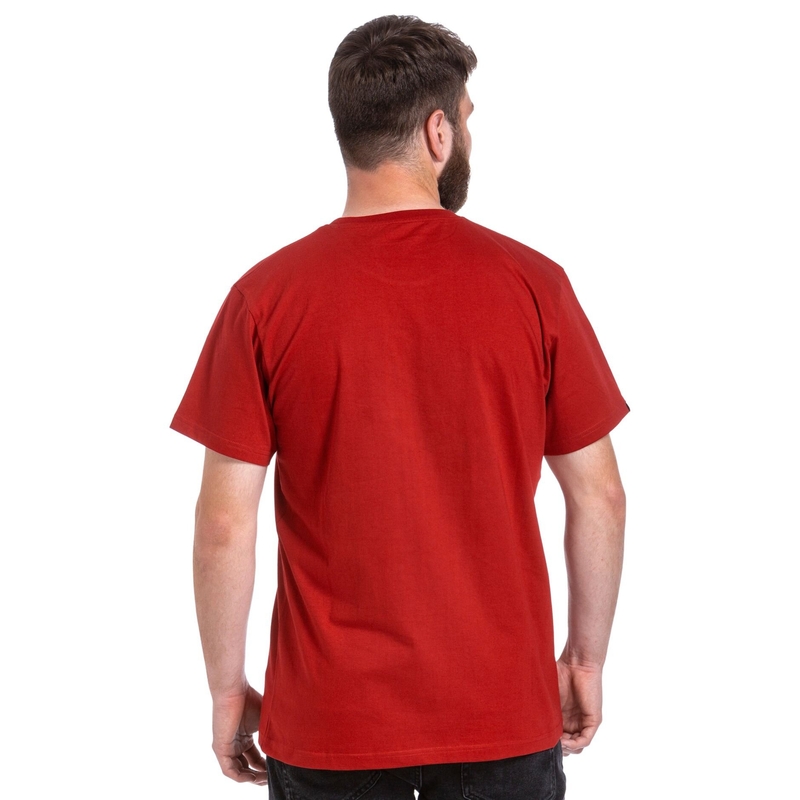 T-shirt Meatfly Podium donkerrood uitverkoop