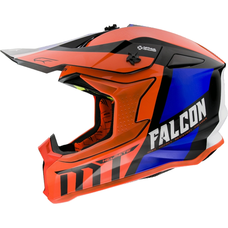 Motokrosová přilba MT Falcon Warrior fluo oranžová