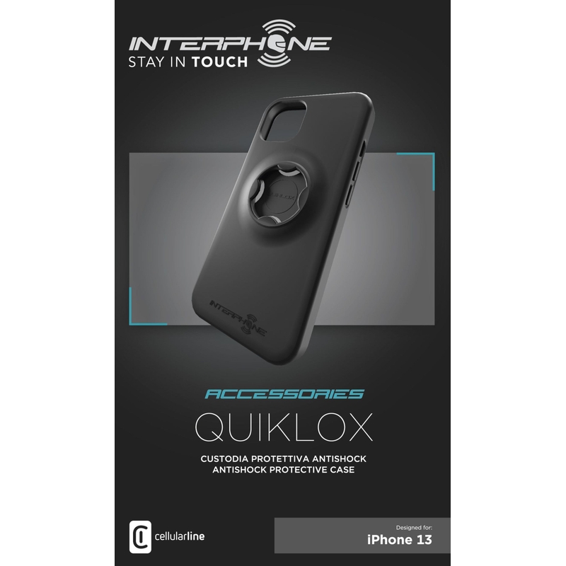 Beschermhoes Interphone QUIKLOX voor Apple iPhone 13 zwart