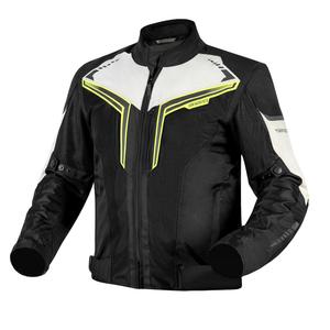 Ozone Flow zwart-grijs-fluo gele motorjas uitverkoop