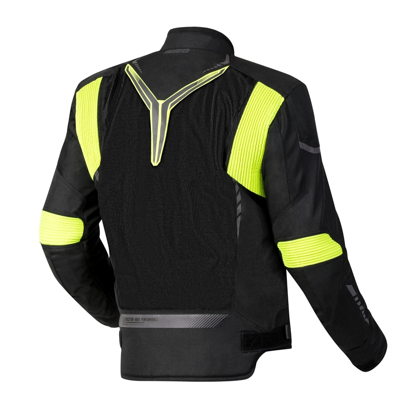 Ozone Flow zwart-fluo gele motorjas uitverkoop