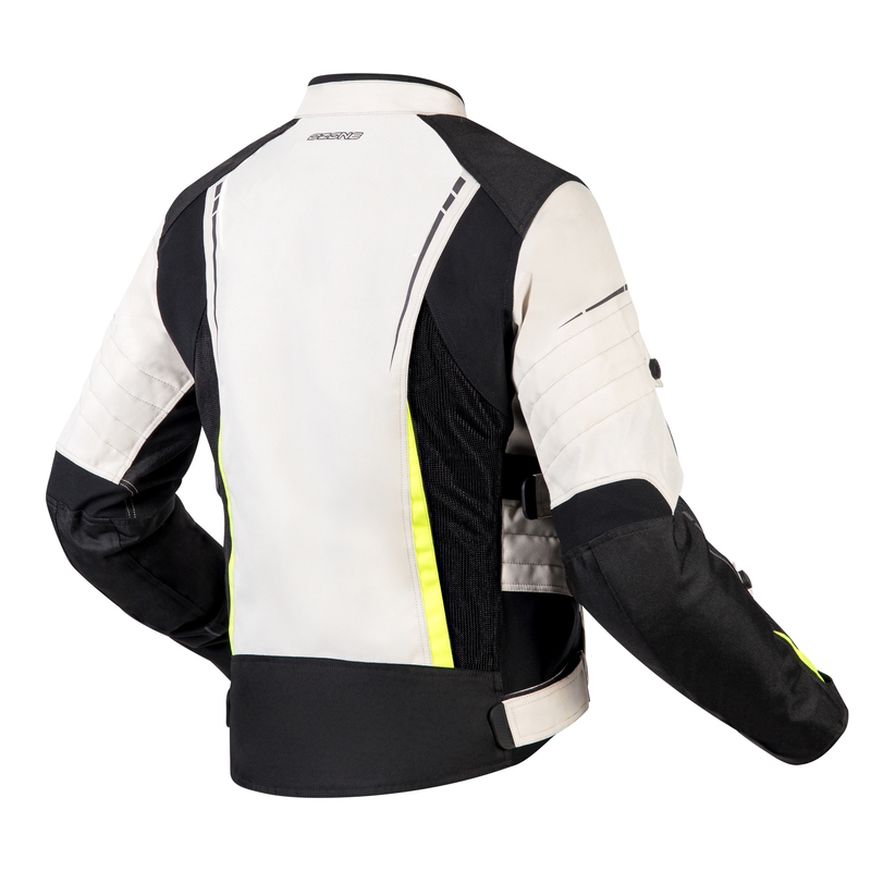 Motorjack Ozone Flow Zwart-Grijs-Fluogeel voor dames uitverkoop