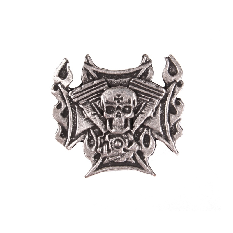 Schedelbadge met cilinders