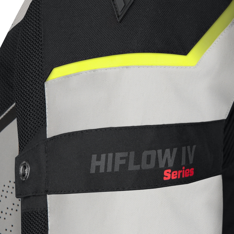 Rebelhorn Hiflow IV zwart-zilver-fluo gele motorjas uitverkoop