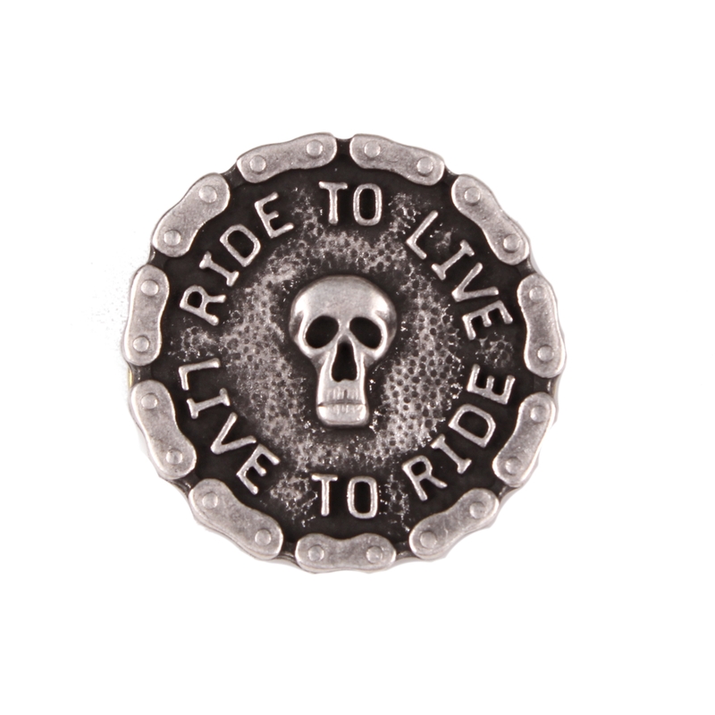 Badge levende schedel