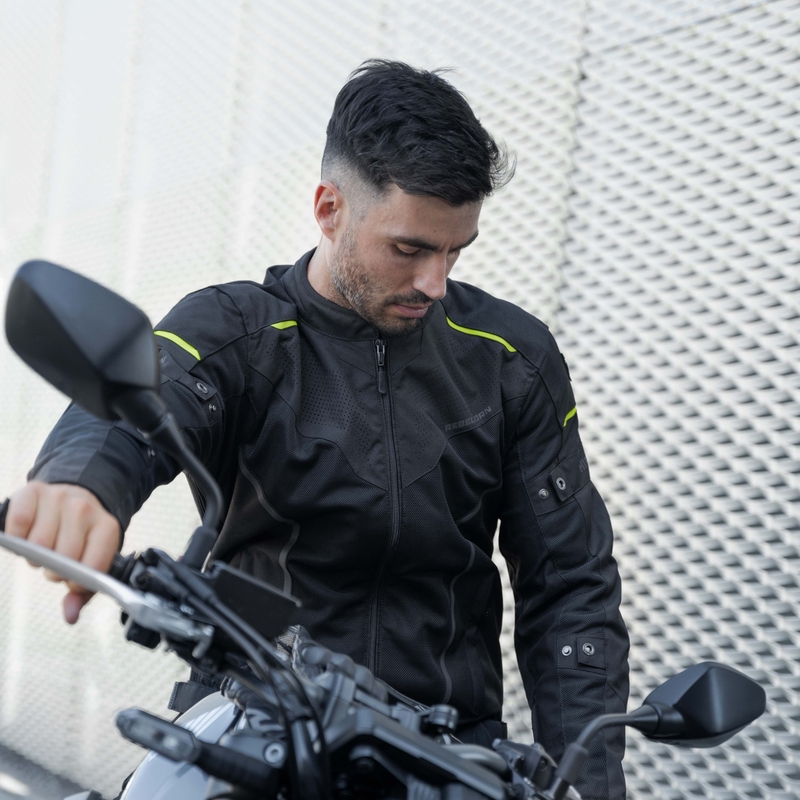 Rebelhorn Hiflow IV zwart-fluo gele motorjas uitverkoop