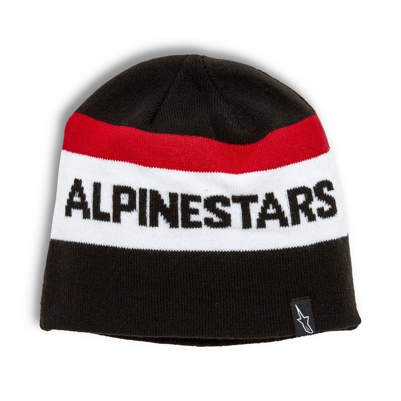 Čepice Alpinestars Stake Beanie černo-červeno-bílá výprodej