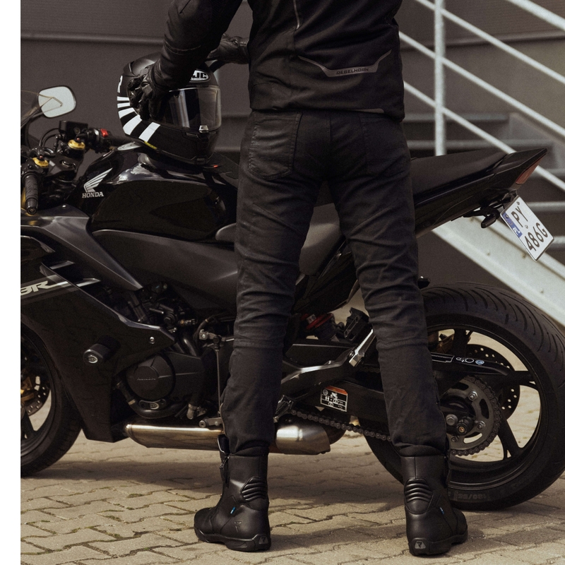 Rebelhorn Hawk III Zwarte Motorfiets Jeans uitverkoop