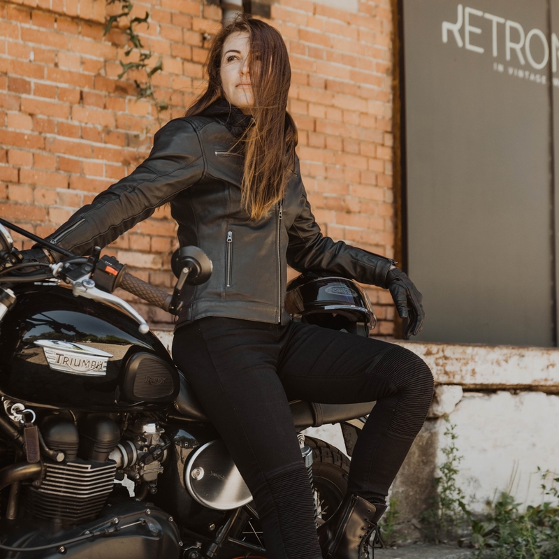 Motorjack Ozone Striker zwart voor dames