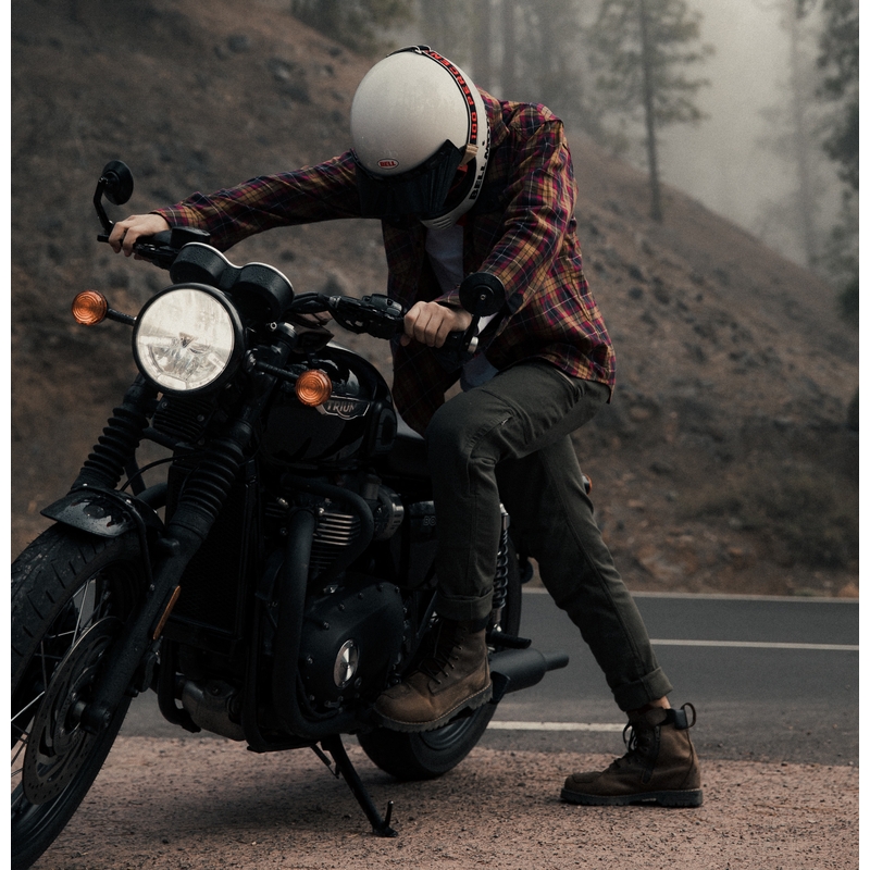BROGER Alaska II motorjeans olijfgroen uitverkoop