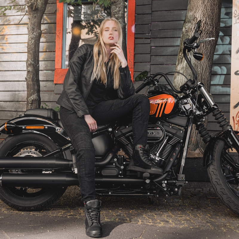 Damesschoenen Rebelhorn Vandal Black Motorcycle Jeans uitverkoop