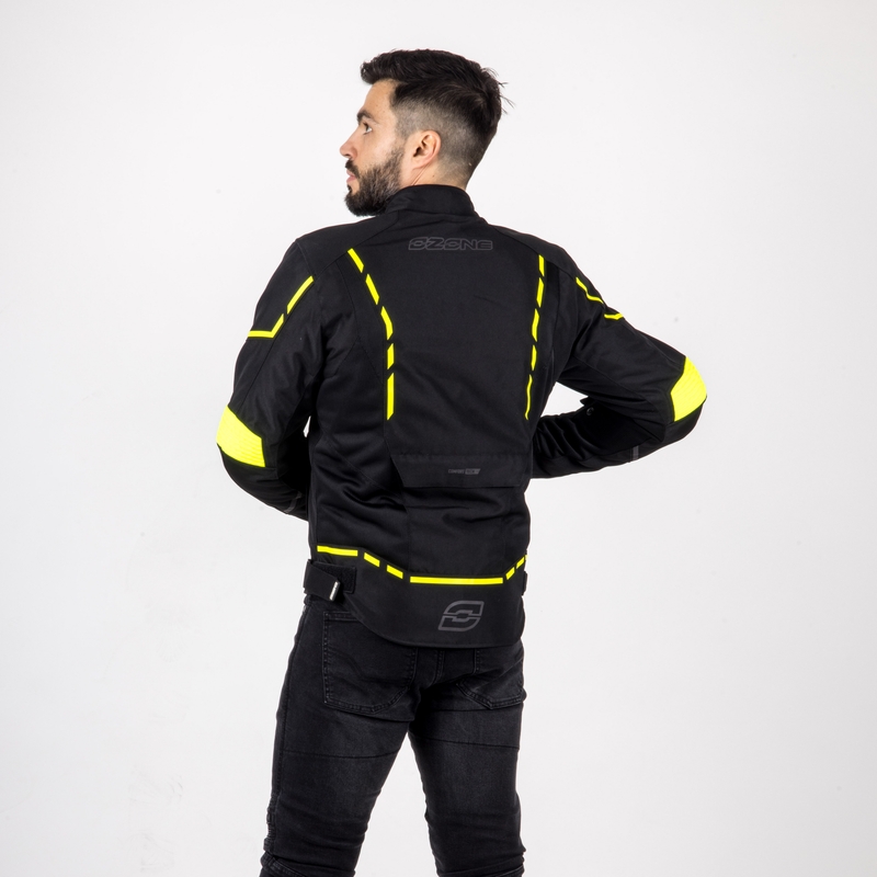 Motojas Ozone Jet II zwart-fluogeel uitverkoop