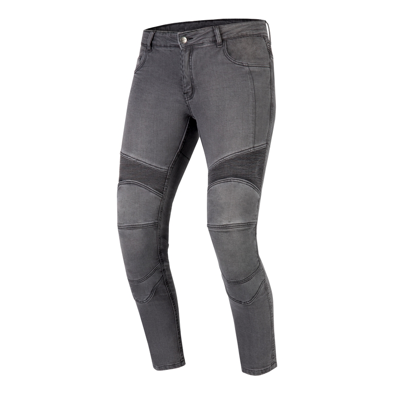 Damesmodel Ozone Roxy gewassen zwarte motorjeans uitverkoop