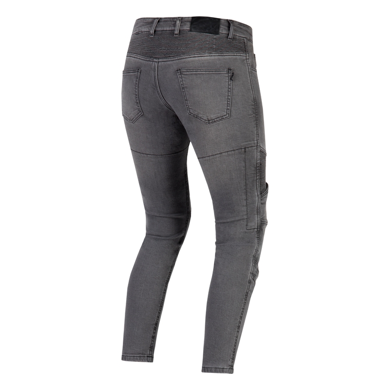 Damesmodel Ozone Roxy gewassen zwarte motorjeans uitverkoop