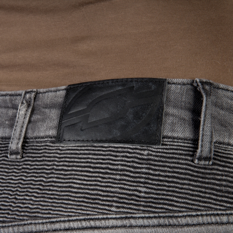 Damesmodel Ozone Roxy gewassen zwarte motorjeans uitverkoop