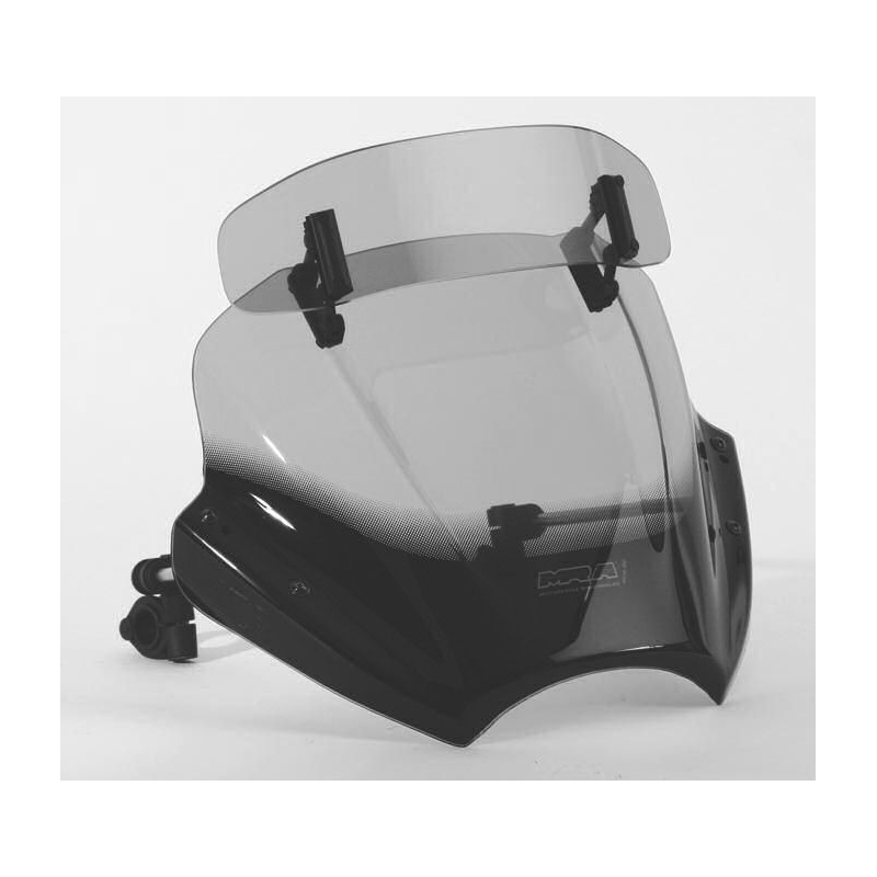 Plexi voor MRA-Vario voor naked bikes + montageset