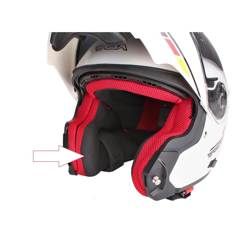 Spatbordvoeringen voor motorhelmen RSA TR-01 - rood uitverkoop