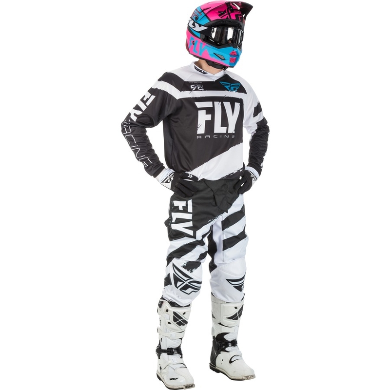 Motokrosový dres FLY Racing F-16 2018 - USA černo-bílý