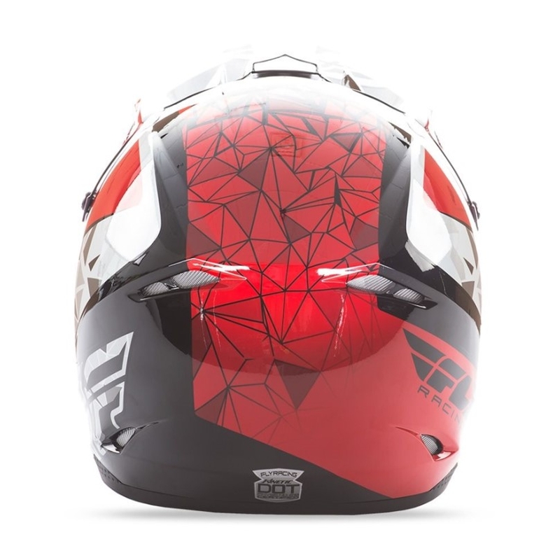 Dětská motokrosová přilba FLY Racing Kinetic CRUX - USA červeno-bílo-černá výprodej