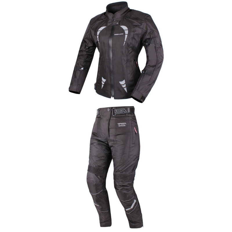 Dames motorpak RSA Queen zwart uitverkoop