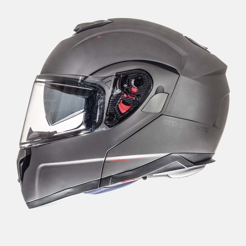 MT Atom motorhelm titanium uitverkoop